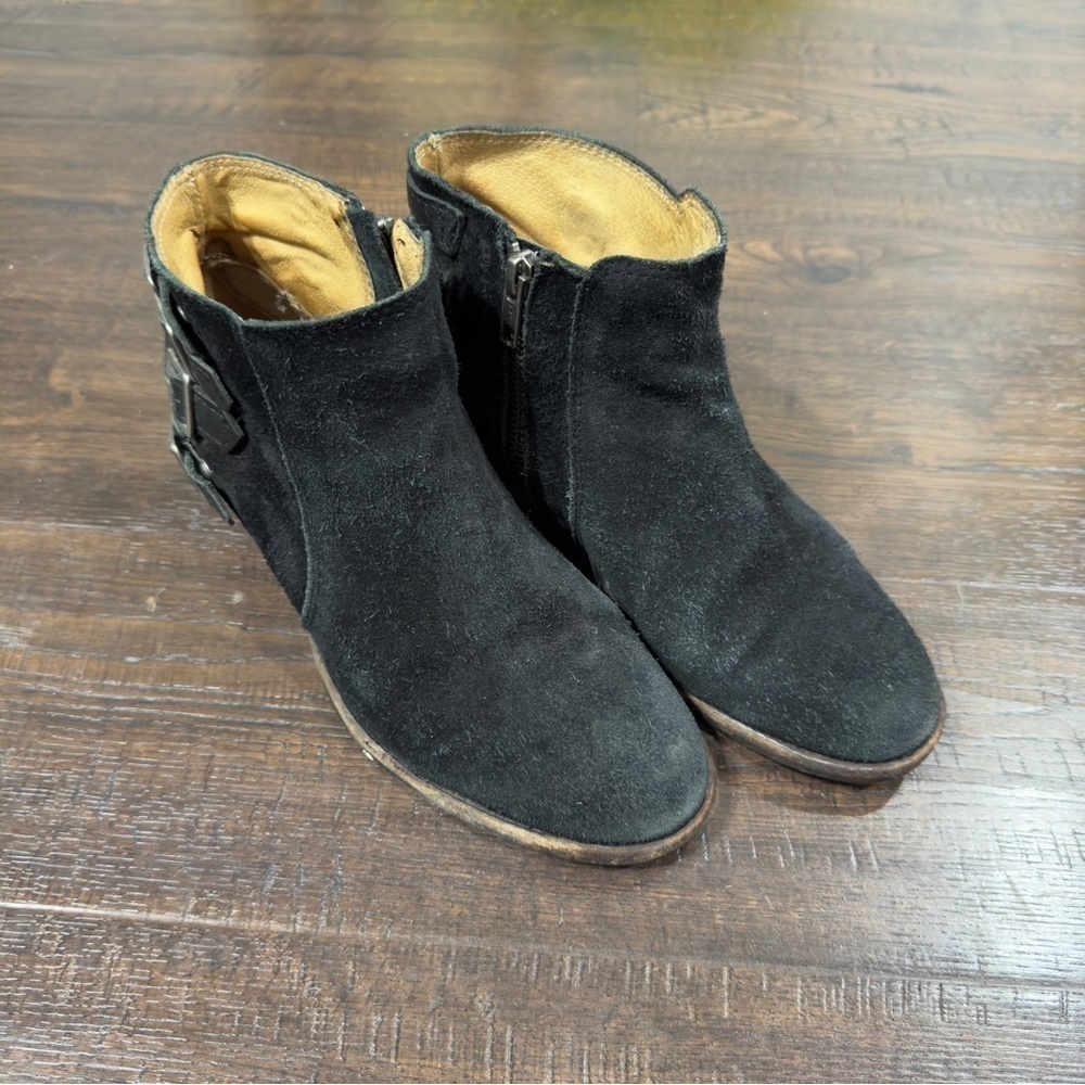 H by Hudson Encke‎ Black Suede Ankle Booties Size EU 39 Women